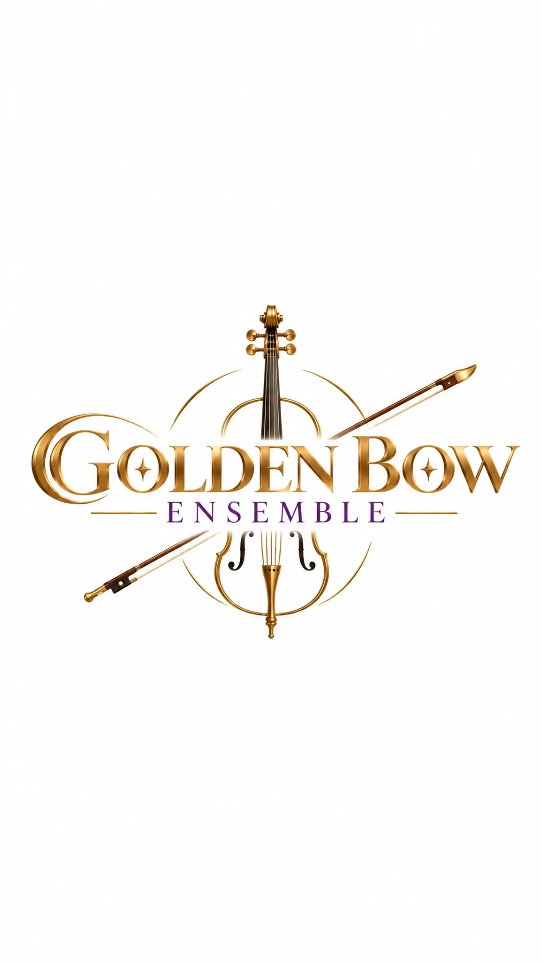 Logo del Golden Bow Ensemble, archi per matrimoni ed eventi luxury
